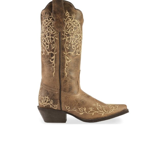 Brand New - Laredo Womens Jasmine Western Boots - Snip Toe - Taupe - 10 - Picture 3 of 4